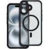 Puzdro Magsafe Matte Clear iPhone 16 - čierne