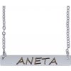 Doria Retiazka z ocele s menom ANETA strieborná G243