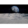 Plagát, Obraz - Moon surface with distant Earth and starfield, xia yuan, 40 × 26.7 cm