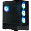 Zalman skříň P40 Prism Plus / midT / 4x120mm ARGB fan / 2xUSB 3.0 / USB-C / panoramatická / černá