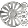 Puklice na kolesá 4ks sada Luxury strieborná 15
