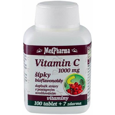 MedPharma Vitamín C 1000 mg so šípkami a predĺženým účinkom 107 tabliet