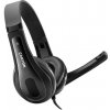 Canyon CHSU-1, PC Headset, USB, slúchadla s mikrofónom, ovládanie na kábli, čierne CNS-CHSU1B