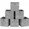 Jurhan Úložné boxy Gary 6 ks 30 x 30 x 30 cm šedá