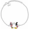 Disney Krásny strieborný náramok Mickey and Minnie Mouse BS00044SL-55.CS
