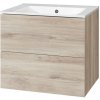 Mereo Aira CN720 kúpeľňová skrinka s keramickým umývadlom 61 cm, dub Kronberg