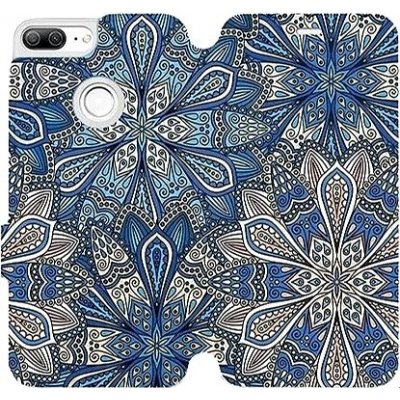 Flipové puzdro na mobil Honor 9 Lite – V108P Modré mandala kvety 5903226255870