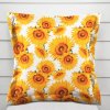 Biante Dekoračná obliečka na vankúš s lemom PML-102 Slnečnice na bielom 45 x 45 cm