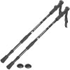 Trekingové palice AntiShock čierne (Sada dvoch skladacích trekových palíc)