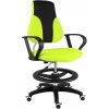 Detská rastúca stolička Neoseat KINDER — látka, čierna / reflexná zelená