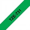 páska BROTHER TZ731 čierne písmo, zelená páska Tape (12mm) (TZE731)