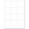 CDRmarket ETR0ECO6060A4100 samolepiace etikety 60 x 60 mm, 12 etiket, A4, 100 listů, biela