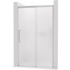 CERANO - Sprchové posuvné dvere Lantono - pravá - 8 mm - Soft-Close - chróm, mliečne sklo - 150x195 cm
