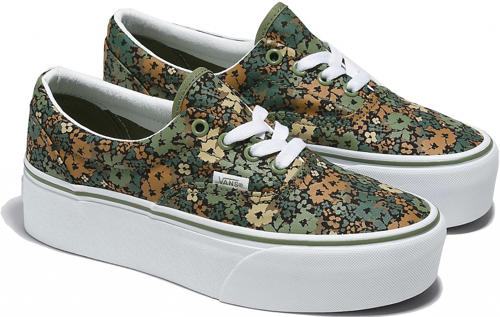 Vans Era Stackform Camo Floral Loden green