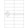 Labelea Samolepiace etikety 105x37 mm biele papierové, na hárku A4, pre laserovú a atramentovú tlač, Farba etikiet Biela, Počet hárkov v balení 100 EPM105037W016S