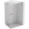 Mexen Lunar Duo sprchový kút pravý 115 x 90 cm, transparentný, brúsená meď - 834-115P-090L-65-00