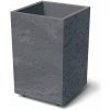 Prosperplast Kvetináč s vložkou na kolieskach SIERRA SQUARE Beton Effect 38,5 cm marengo