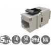 Rychlozařezávací keystone Solarix CAT6A STP SXKJ-10G-STP-BK-NA Component Level a 4PPoE certifikace
