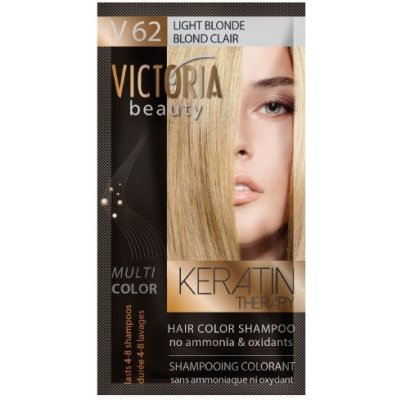 Victoria Beauty Keratin Therapy tónovací šampón na vlasy V 62 Light Blonde