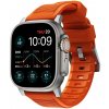 Nomad remienok Rugged Strap pre Apple Watch 44/45/49mm - Ultra Orange/Silver Hardware NM01287285