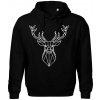 Geometria - Veľký jeleň - Oversized mikina pánska Moon - kratšia + širšia - M ( Čierna )
