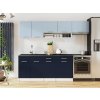 Kuchynská linka VIVIEN 240cm - Denim + marine blue