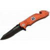Vega Magnum 01LL472 EMS Rescue vreckový záchranársky nôž 8,3 cm, čierna, oranžová, hliník