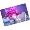 Doska na krájanie tvrdená Orchidea a srdce 80x52 cm