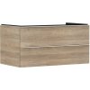 Hansgrohe Xelu Q Umývadlová skrinka, 50x98x55 cm, 2 zásuvky, prírodný dub/matná biela 54080700-HG
