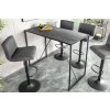 Bighome - Barový Stôl SLIM LINE 120cm Čierny Mramorový Vzhľad