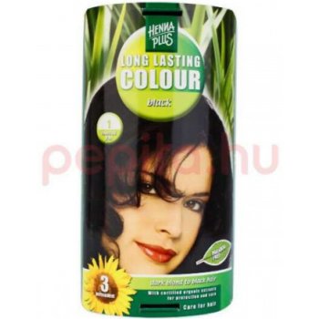 HennaPlus Colour Cream prírodná krémová farba na vlasy 1 Black - čierna 60 ml