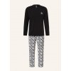 Pánske pyžamo NM2019E 6OE čierna / biela - Calvin Klein XL černá-bílá