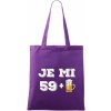 Je mi 60 pivo - Taška bavlnená - 42 x 38 cm ( Fialová )