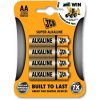 SOLIGHT JCB SUPER alkalické batérie LR06, blister 4 ks