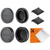 Olympus M4/3 Mount Body Cap*2 + Lens Rear Cap*2 + Hot Shoe Cap*2 + Cleaning Cloth*1 Comp K&F Concept