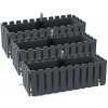 Parkside® Kvetináč 50 cm, antracitový, 3 kusy (800013014)