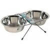 Miska nerez stojan+2 misky pes STEEL 0,4l