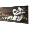 Sklenený obraz Spiace anjel kvety 100x50 cm
