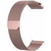 OEM Kovový řemínek Milánský tah pro chytré hodinky - 22mm Farba: Růžová
