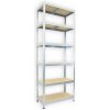 Pozinkovaný regál Biedrax 35 x 75 x 210 cm - 6 políc MDF