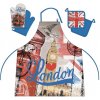 Faro | London - Kuchyňský set (zástěra, chňapka, podložka) - 100% bavlna