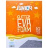 Dekoračná pena A4 Glitter 10ks strieborná
