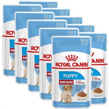 Royal Canin Medium Puppy stredné šteňatá 10 x 140 g