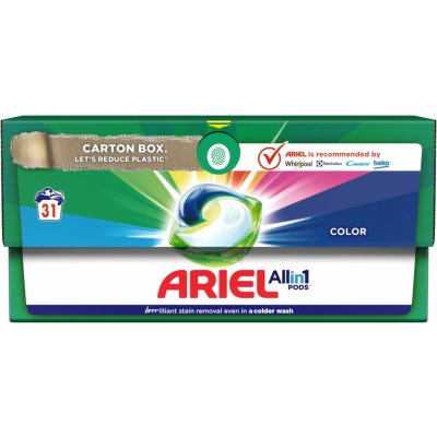 Ariel All-in-1 Pods Farebné gélové kapsuly na farebnú bielizeň 31 kusov