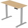 Delso Výškovo nastaviteľný stôl ADJUSTER PRO 80 x 140 cm dub vicenza / sivá