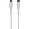 FIXED Liquid silicone nabíjací a dátový kábel PD 60W USB-C/USB-C na iPhone/iPad/MacBook/AirPods - 2 m - biely FIXDLS-CC2-WH - možnosť vrátiť tovar ZADARMO do 30tich dní