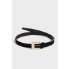 OPASOK GANT SLIM SUEDE BELT BLACK