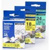 TZE-751, zelená/čierna, 24 mm - páska BROTHER TZ751 čierne písmo, zelená páska Tape (24mm) (TZE751)