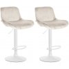 Design-Shop Solon zamat krém / biely 2 ks