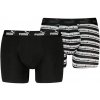 Pánske boxerky Puma Elements Striped Boxers 2P Veľkosť: XL / Farba: čierna/biela